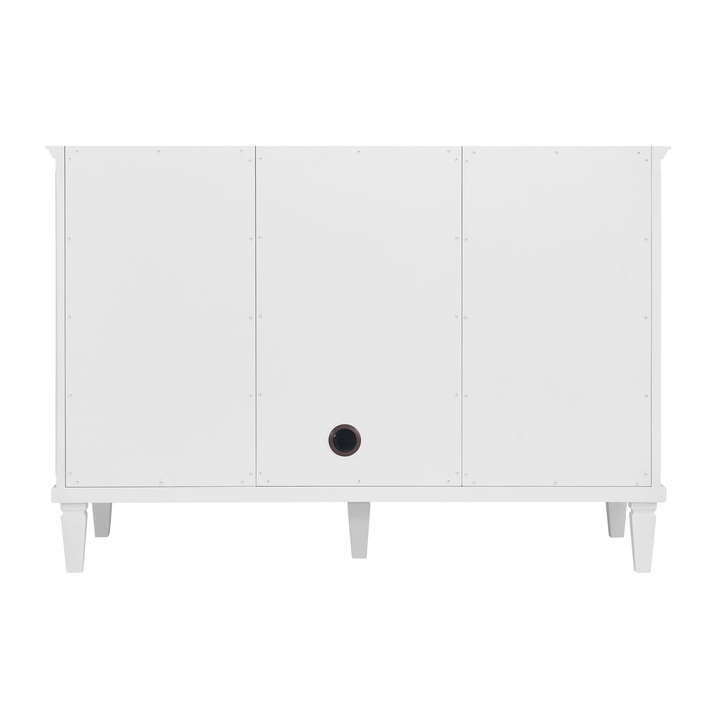 Myrrin 48" Vanity, Bright White w/ 3 CM Victorian Silver Silestone Top