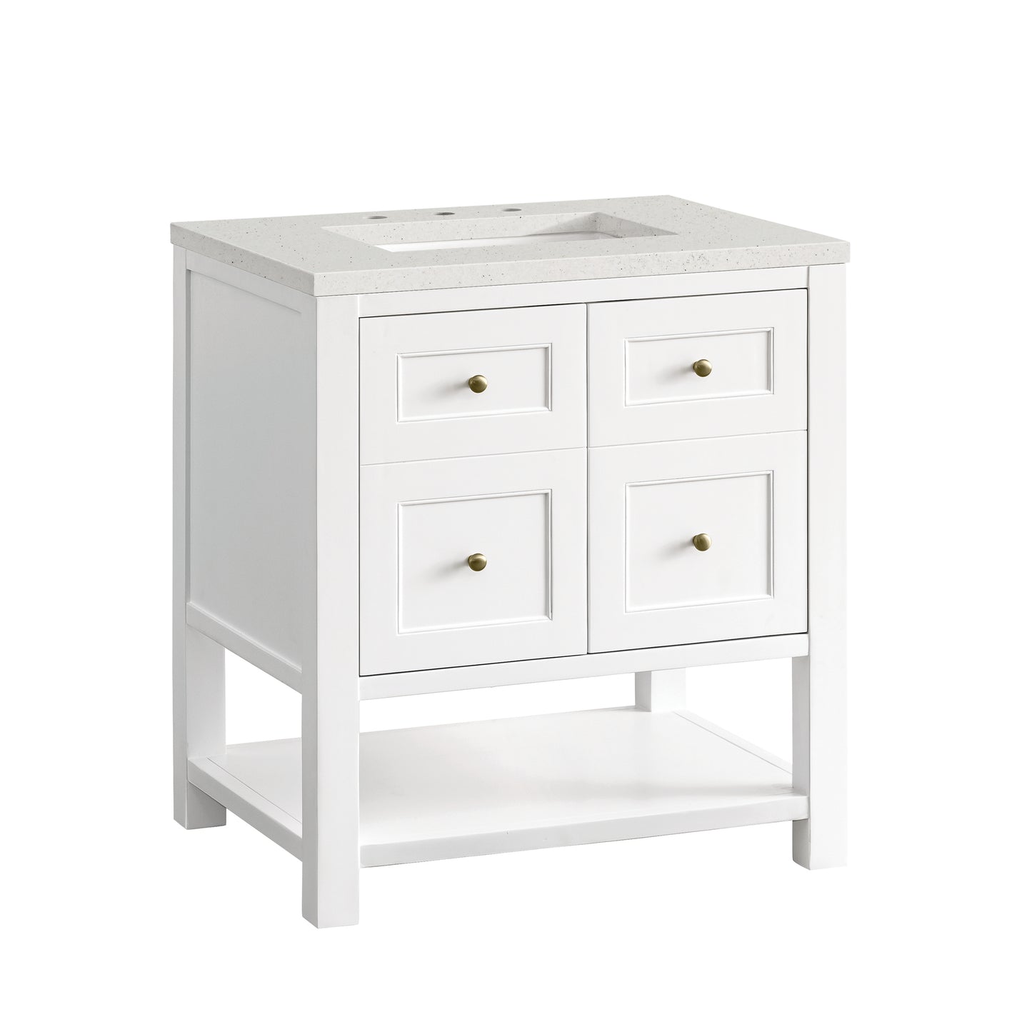 Breckenridge 30" Single Vanity, Bright White w/ 3 CM Lime Delight Top