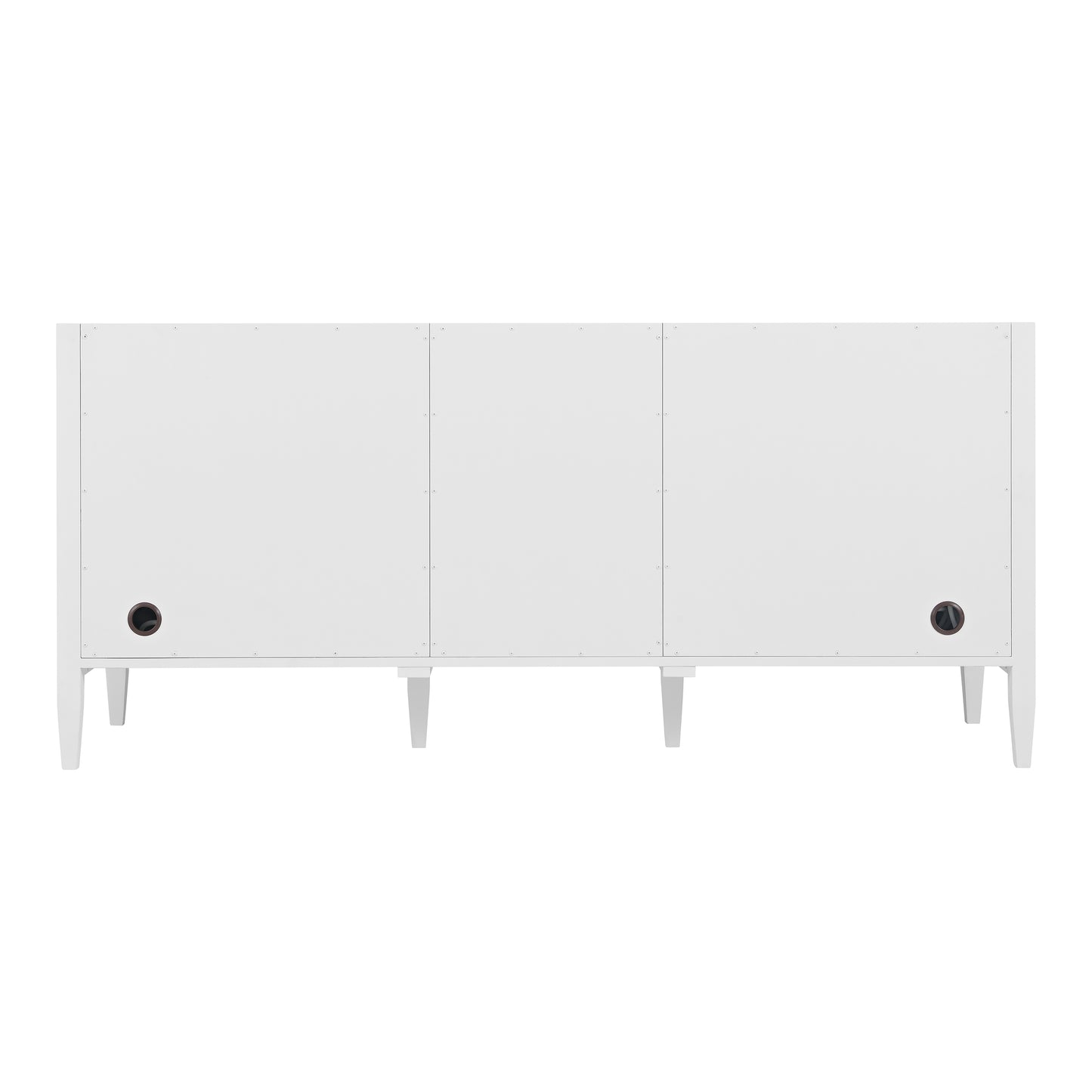 Myrrin 72" Double Vanity, Bright White w/ 3 CM Carrara White Marble Top