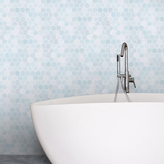 Spectrum Forest 2 Inch Hexagon - Recycled Glass Tile | Tilefy