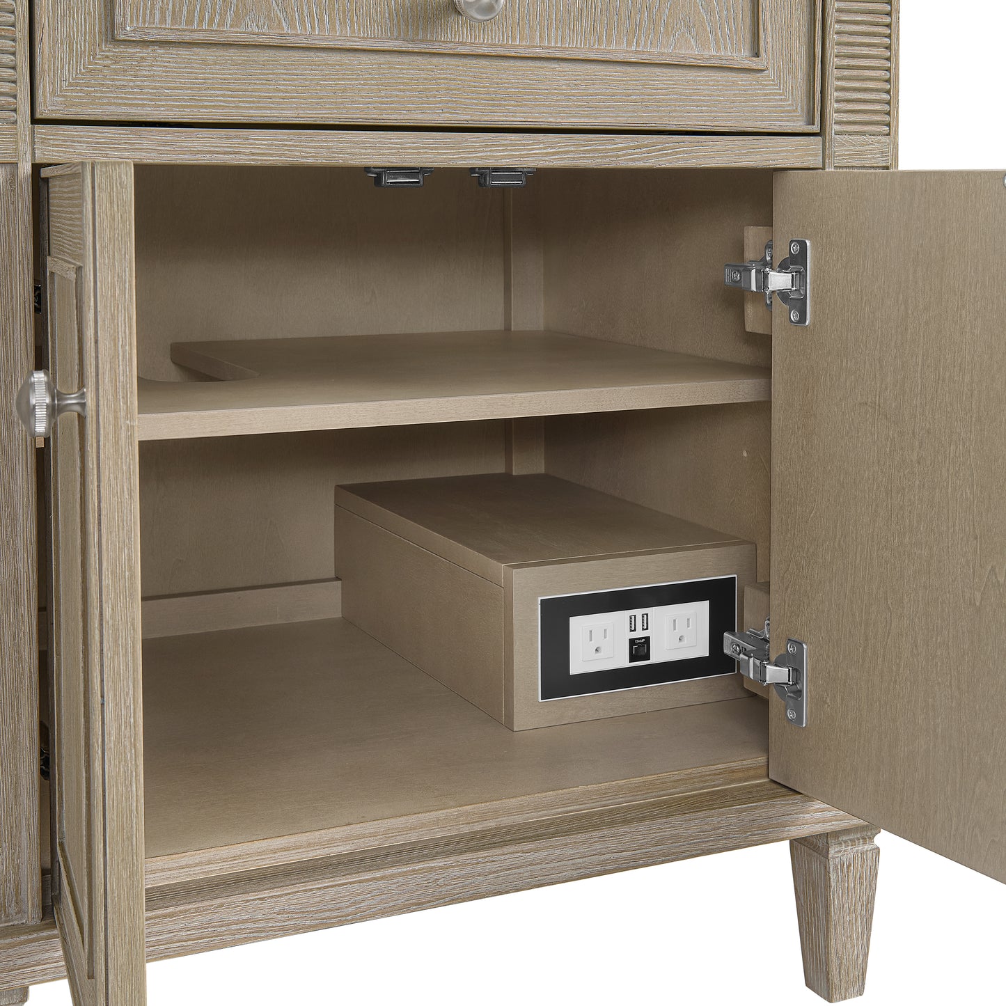 Lorelai 72" Double Vanity, Whitewashed Oak w/ 3 CM Lime Delight Silestone Top