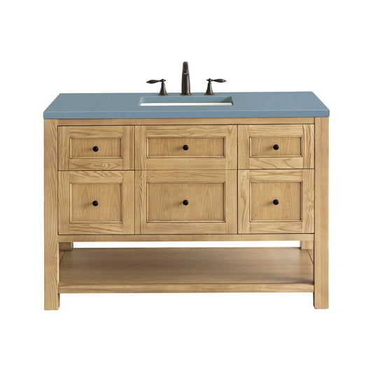 Breckenridge 48" Single Vanity, Light Natural Oak w/ 3 CM Cala Blue Top