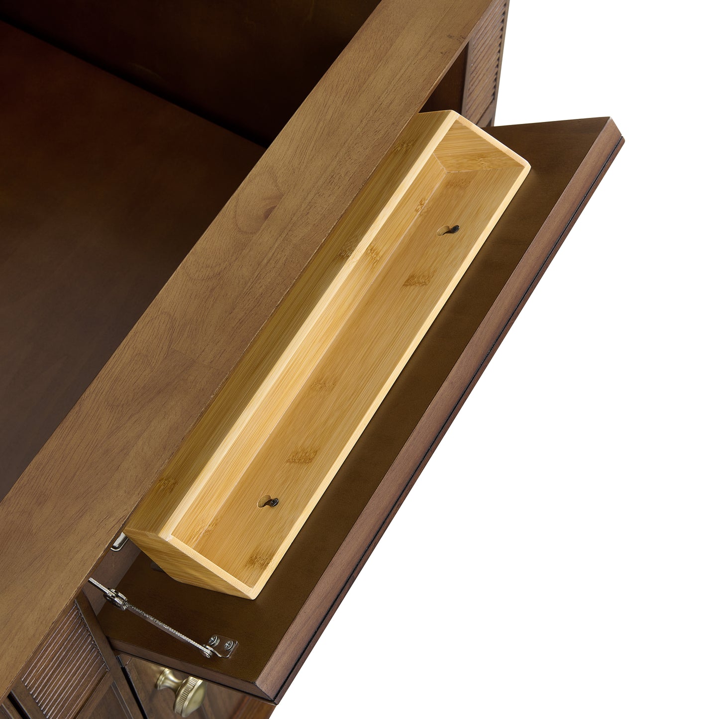 Lorelai 60" Double Vanity, Mid-Century Walnut w/ 3 CM Carrara White Marble Top