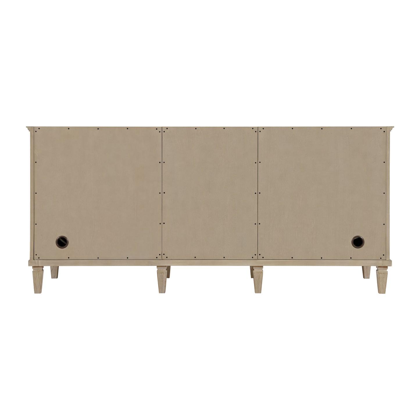 Lorelai 72" Double Vanity, Whitewashed Oak w/ 3 CM Arctic Fall Solid Surface Top