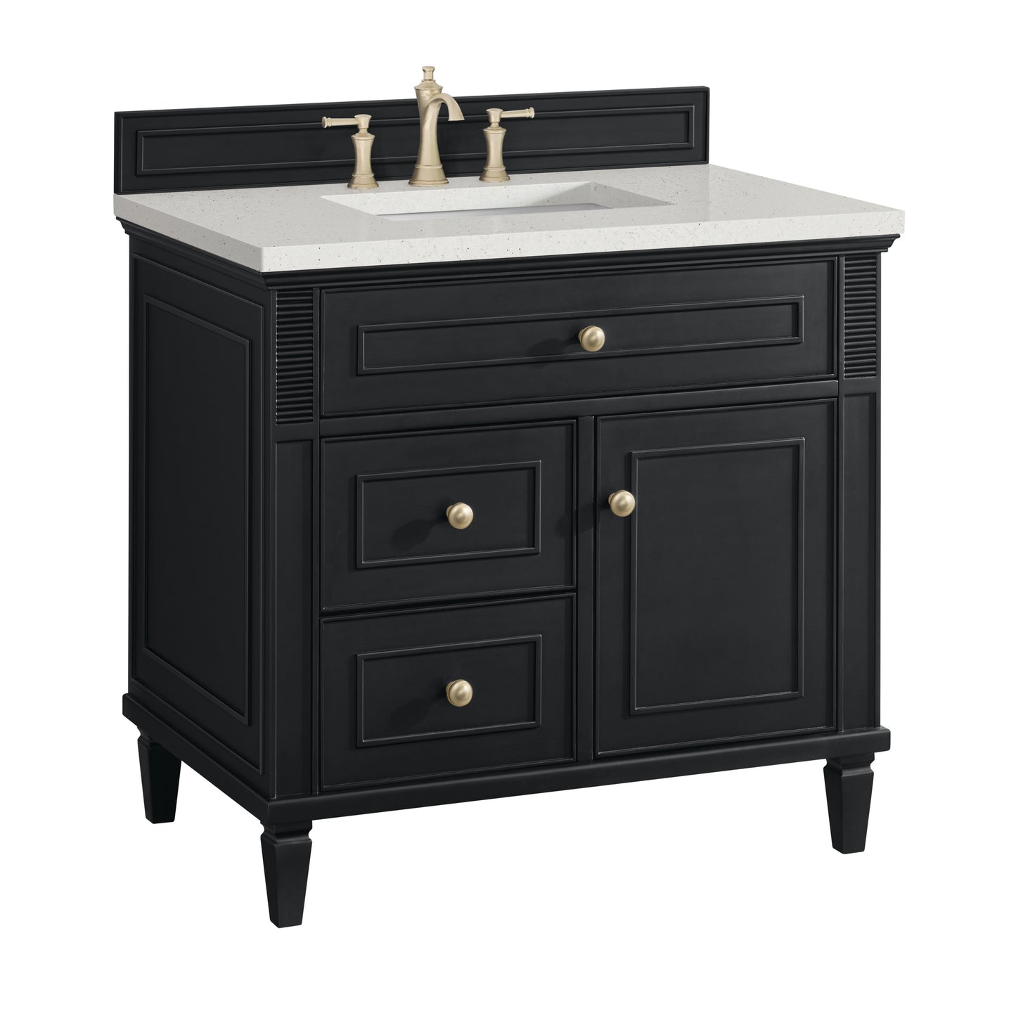 Lorelai 36" Single Vanity, Black Onyx w/ 3 CM Lime Delight Silestone Top