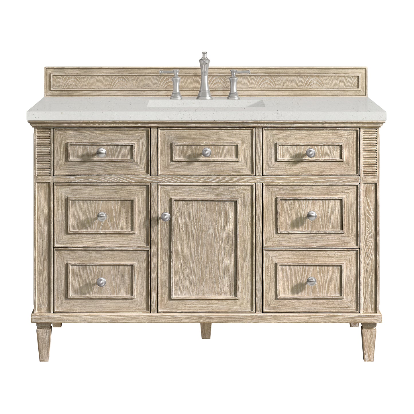 Lorelai 48" Single Vanity, Whitewashed Oak w/ 3 CM Lime Delight Silestone Top