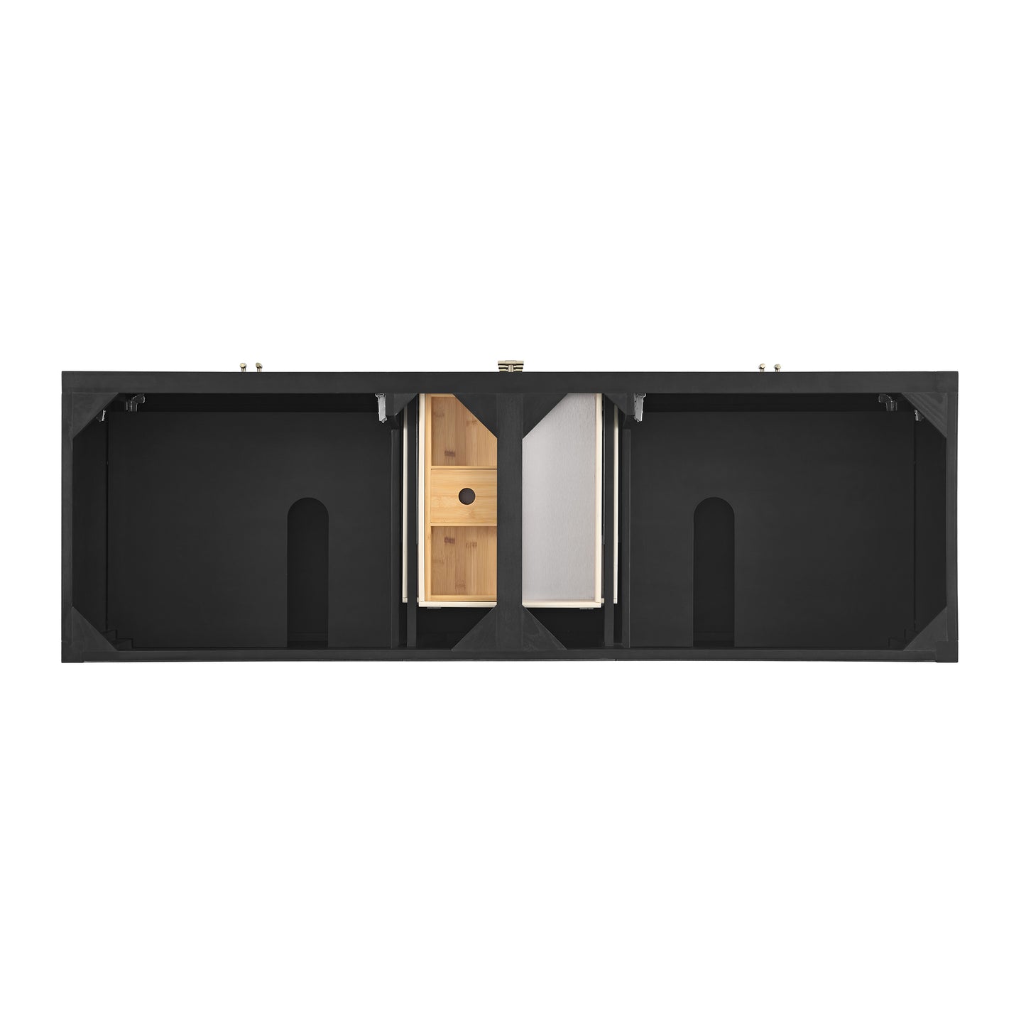 Myrrin 72" Double Vanity, Carbon Oak w/ 3 CM Charcoal Soapstone Silestone Top