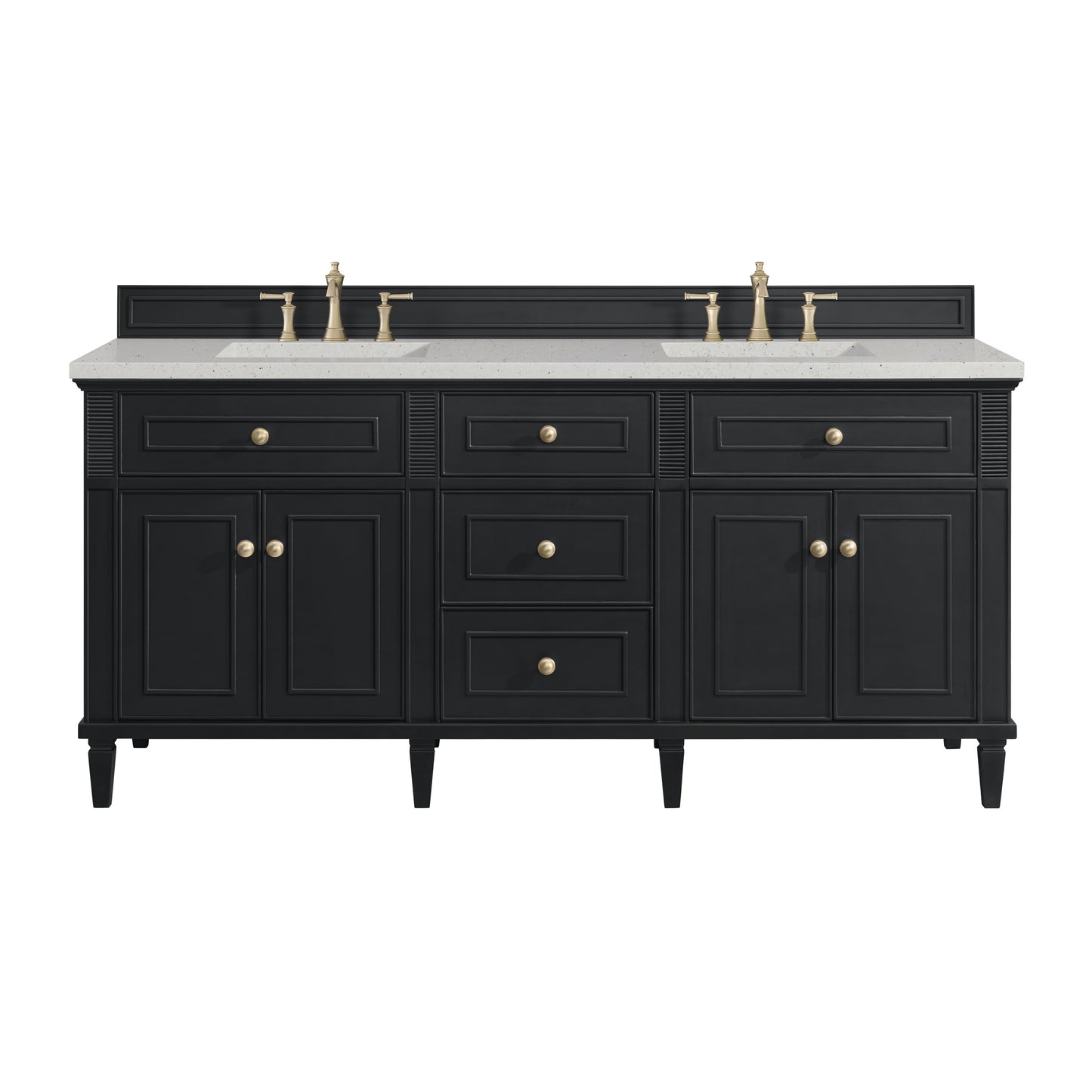 Lorelai 72" Double Vanity, Black Onyx w/ 3 CM Lime Delight Silestone Top