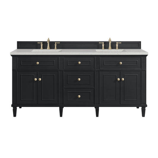 Lorelai 72" Double Vanity, Black Onyx w/ 3 CM Lime Delight Silestone Top