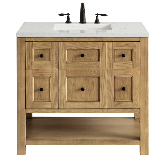 Breckenridge 36" Single Vanity, Light Natural Oak w/ 3 CM Lime Delight Top