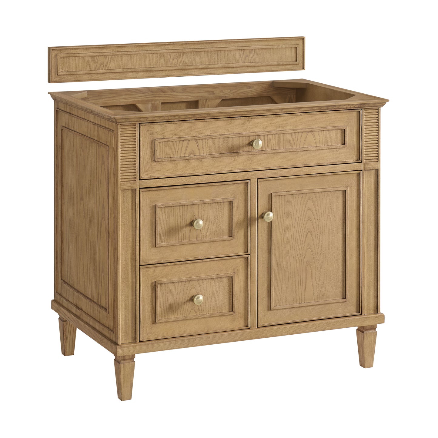 Lorelai 36" Single Vanity, Light Natural Oak w/ 3 CM Ethereal Noctis Silestone Top