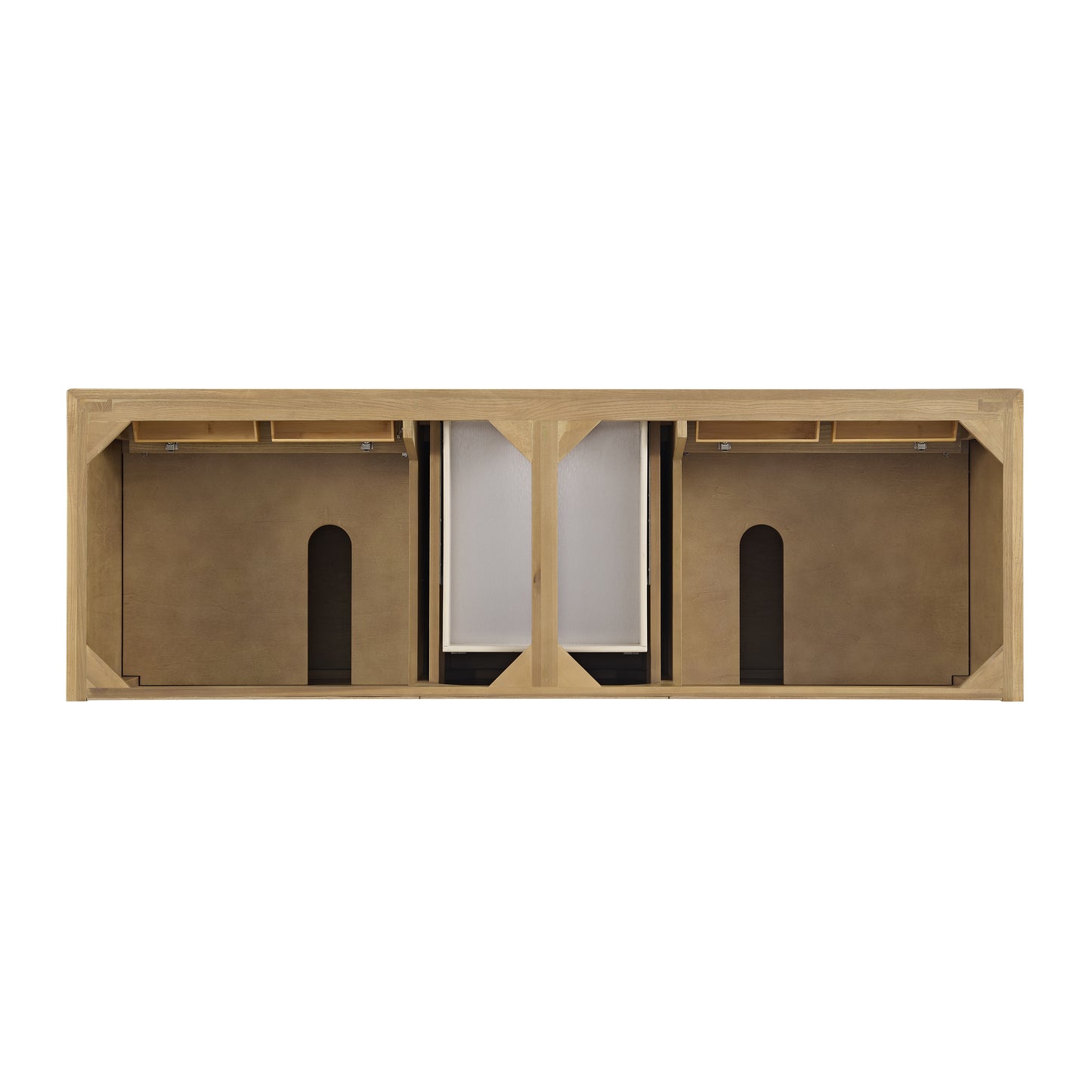 Lorelai 72" Double Vanity, Light Natural Oak w/ 3 CM Lime Delight Silestone Top