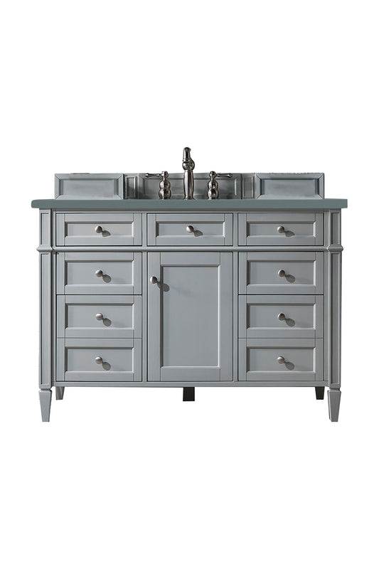 Brittany 48" Single Vanity, Urban Gray w/ 3 CM Cala Blue Silestone Top