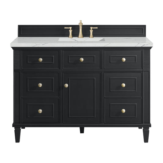 Lorelai 48" Single Vanity, Black Onyx w/ 3 CM Ethereal Noctis Silestone Top