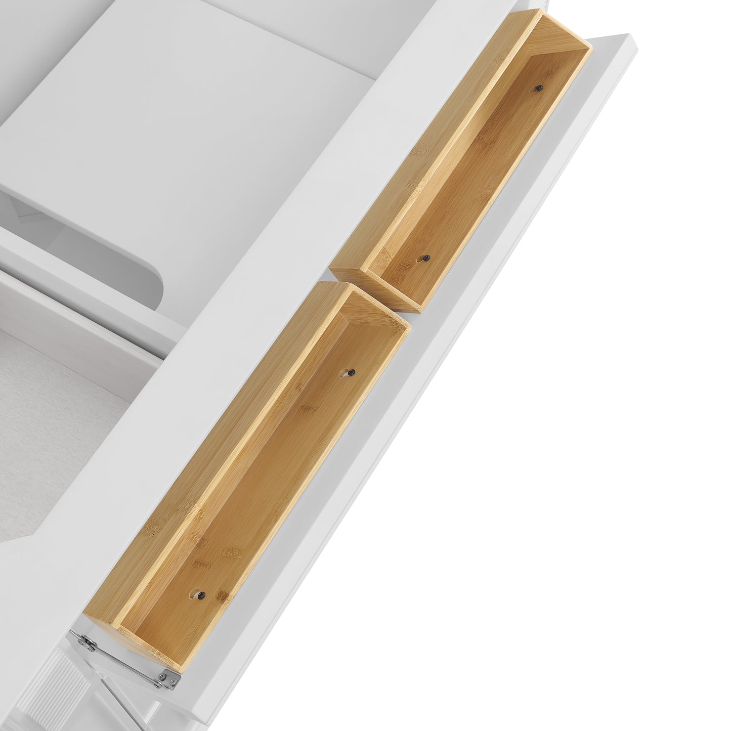 Lorelai 36" Single Vanity, Bright White w/ 3 CM Eternal Marfil Silestone Top