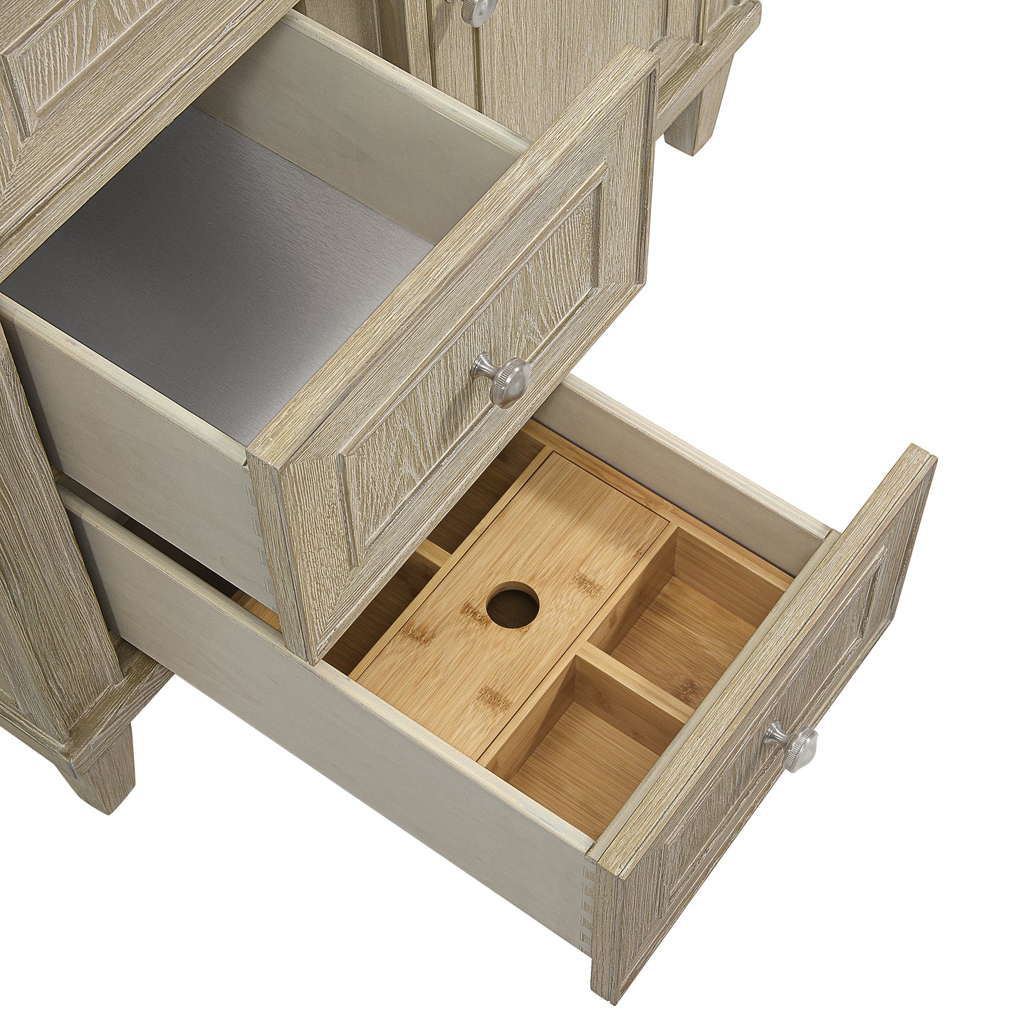 Lorelai 36" Single Vanity, Whitewashed Oak w/ 3 CM Carrara White Marble Top