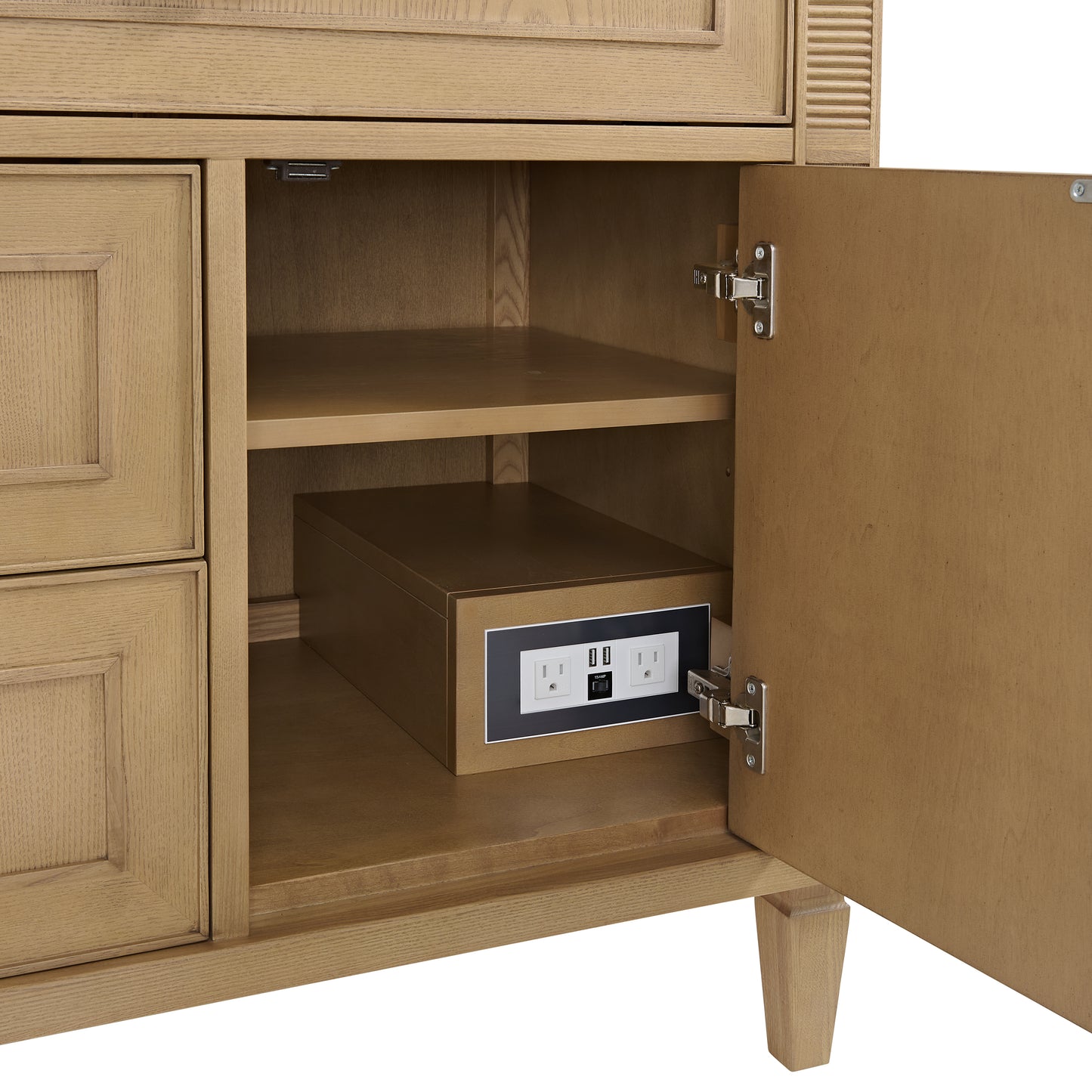 Lorelai 36" Single Vanity, Light Natural Oak w/ 3 CM Eternal Marfil Silestone Top