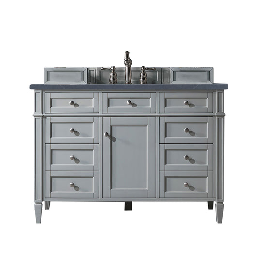 Brittany 48" Single Vanity, Urban Gray w/ 3 CM Charcoal Soapstone Silestone Top