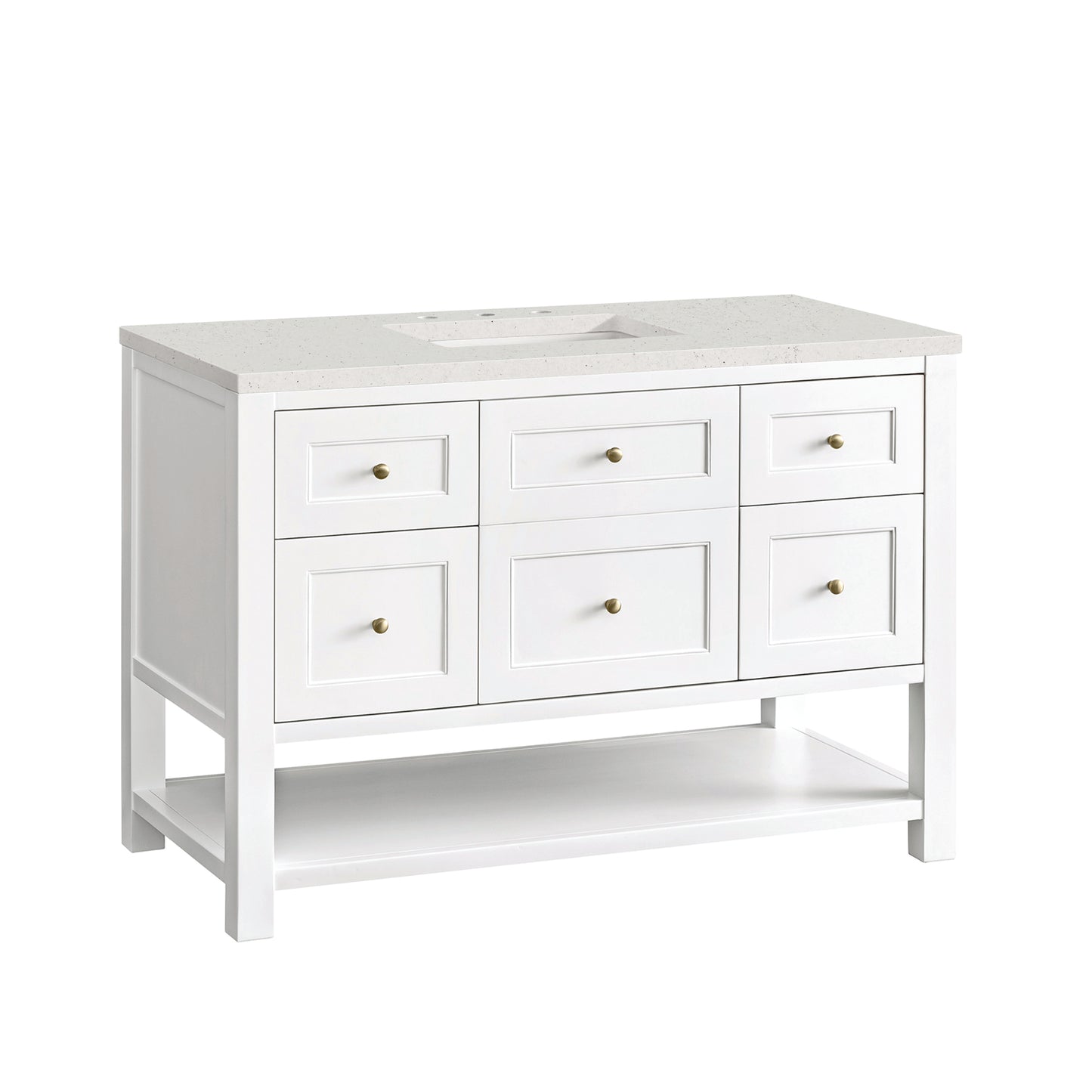 Breckenridge 48" Single Vanity, Bright White w/ 3 CM Lime Delight Top