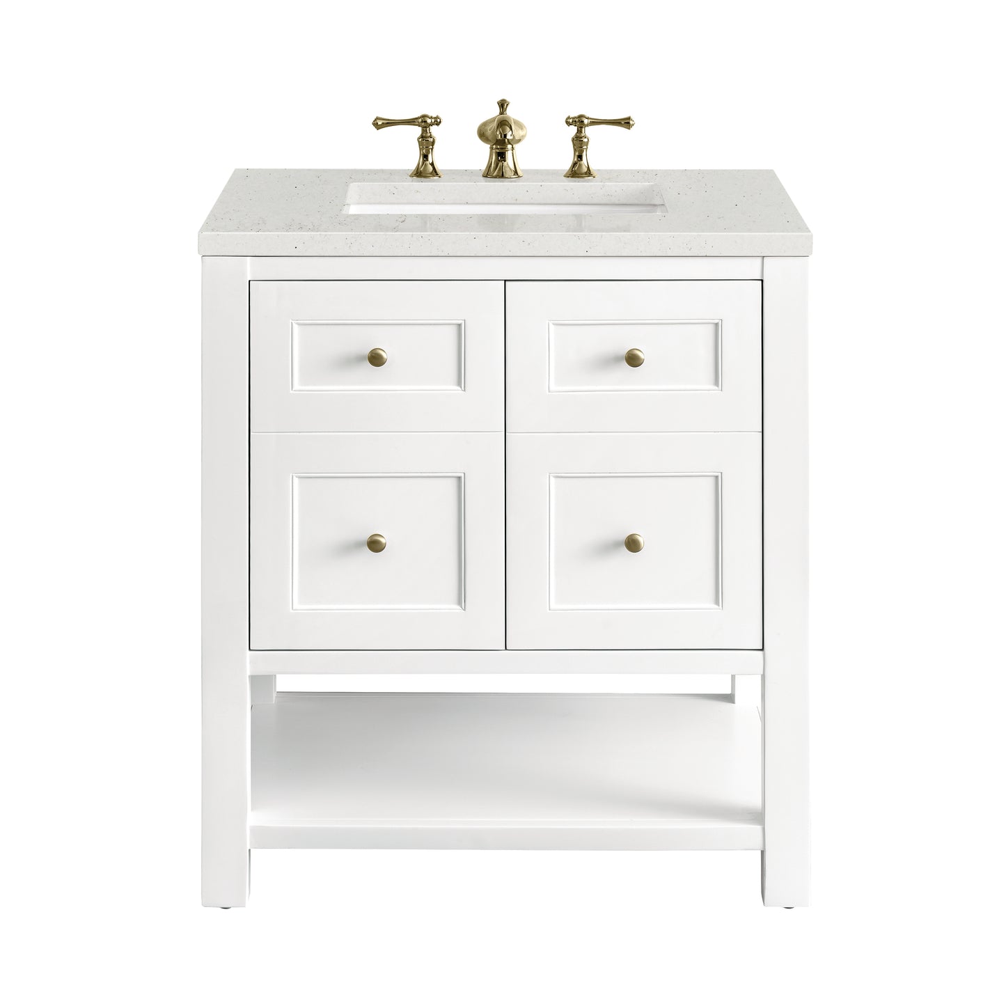 Breckenridge 30" Single Vanity, Bright White w/ 3 CM Lime Delight Top