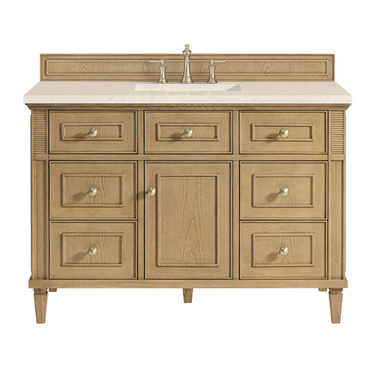 Lorelai 48" Single Vanity, Light Natural Oak w/ 3 CM Eternal Marfil Silestone Top