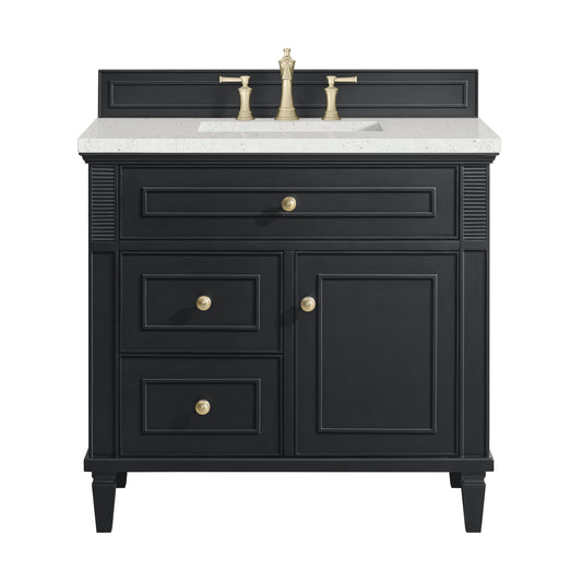Lorelai 36" Single Vanity, Black Onyx w/ 3 CM Lime Delight Silestone Top