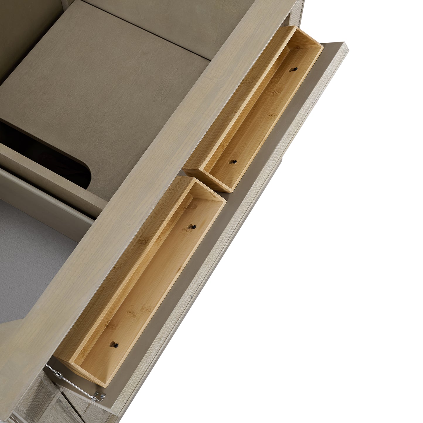 Lorelai 36" Single Vanity, Whitewashed Oak w/ 3 CM Ethereal Noctis Silestone Top