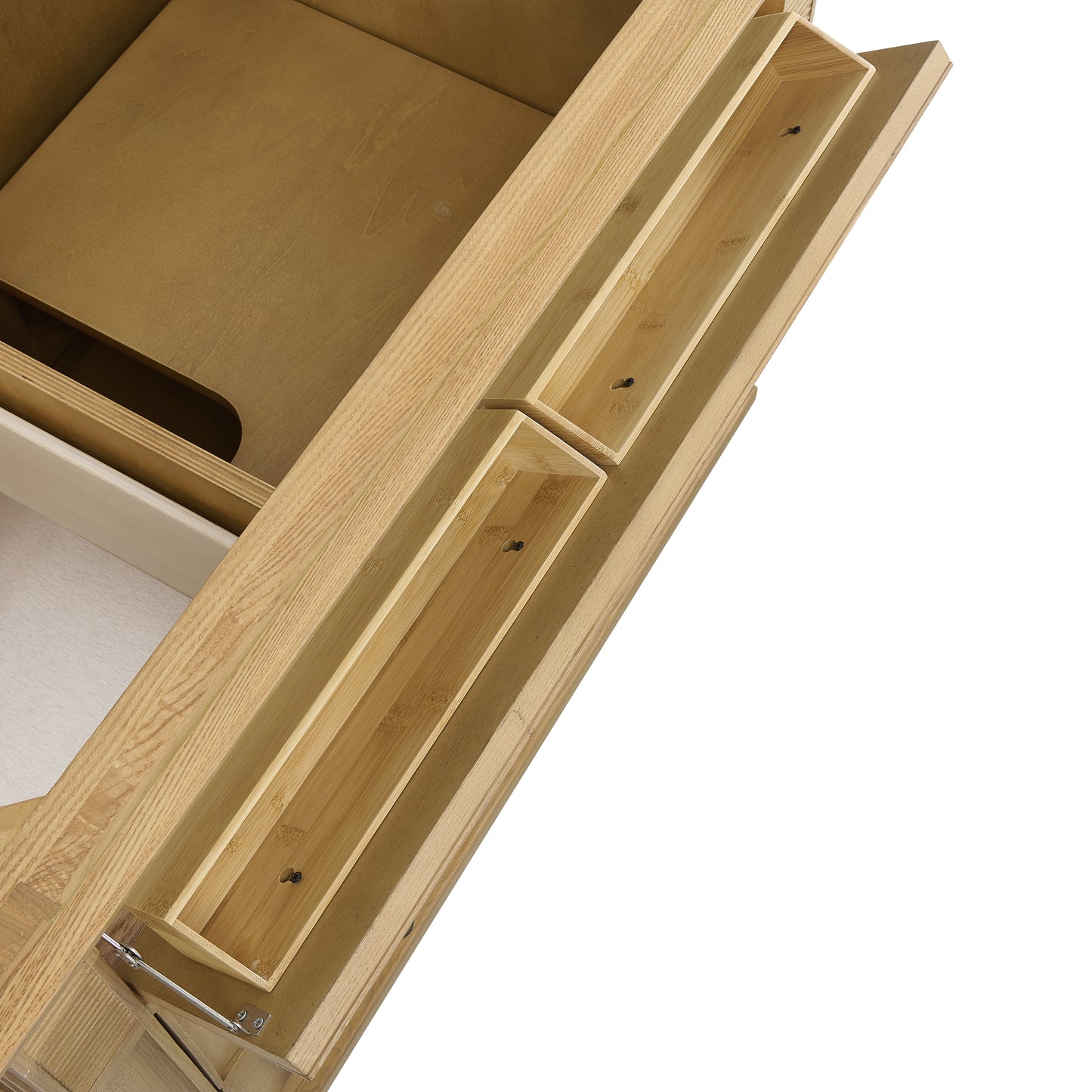 Lorelai 36" Single Vanity, Light Natural Oak w/ 3 CM Arctic Fall Solid Surface Top