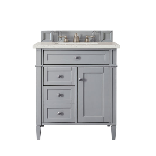 Brittany 30" Single Vanity, Urban Gray, w/ 3 CM Lime Delight Silestone Top