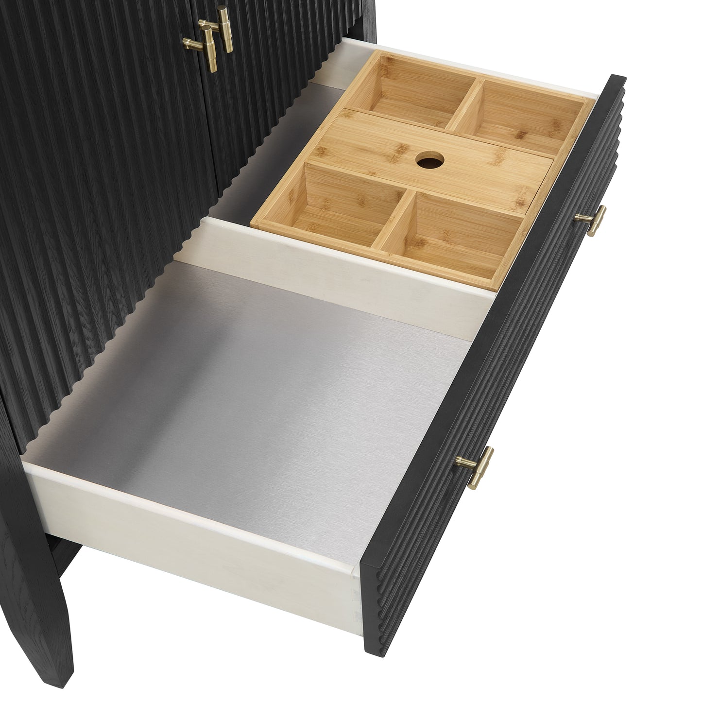 Myrrin 36" Vanity, Carbon Oak w/ 3 CM Charcoal Soapstone Silestone Top