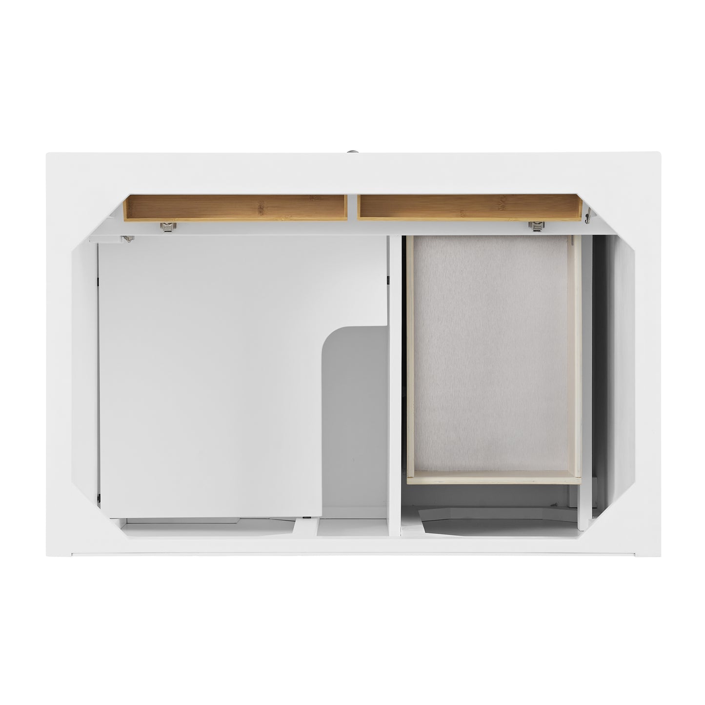 Lorelai 36" Single Vanity, Bright White w/ 3 CM Eternal Marfil Silestone Top