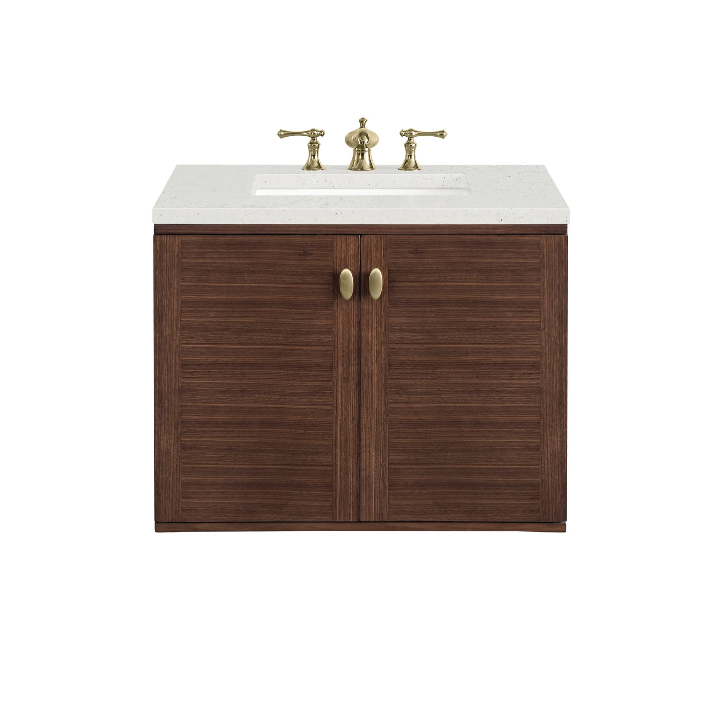 Amberly 30" Single Vanity, Mid-Century Walnut w/ 3 CM Lime Delight Top