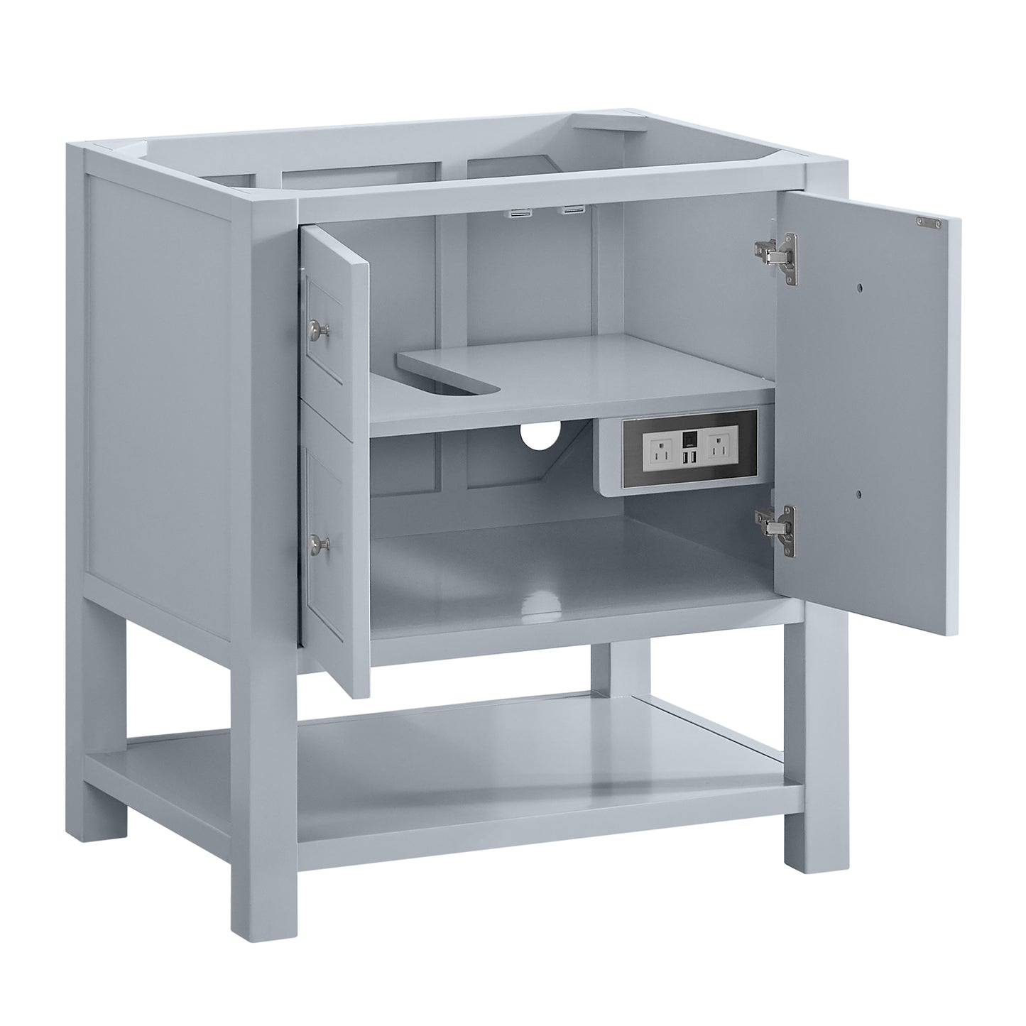 Breckenridge 30" Single Vanity, Serenity Blue, w/ 3 CM Lime Delight Quartz Top