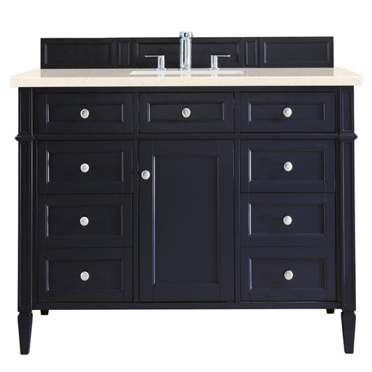 Brittany 48" Single Vanity, Victory Blue w/ 3 CM Eternal Marfil Silestone Top