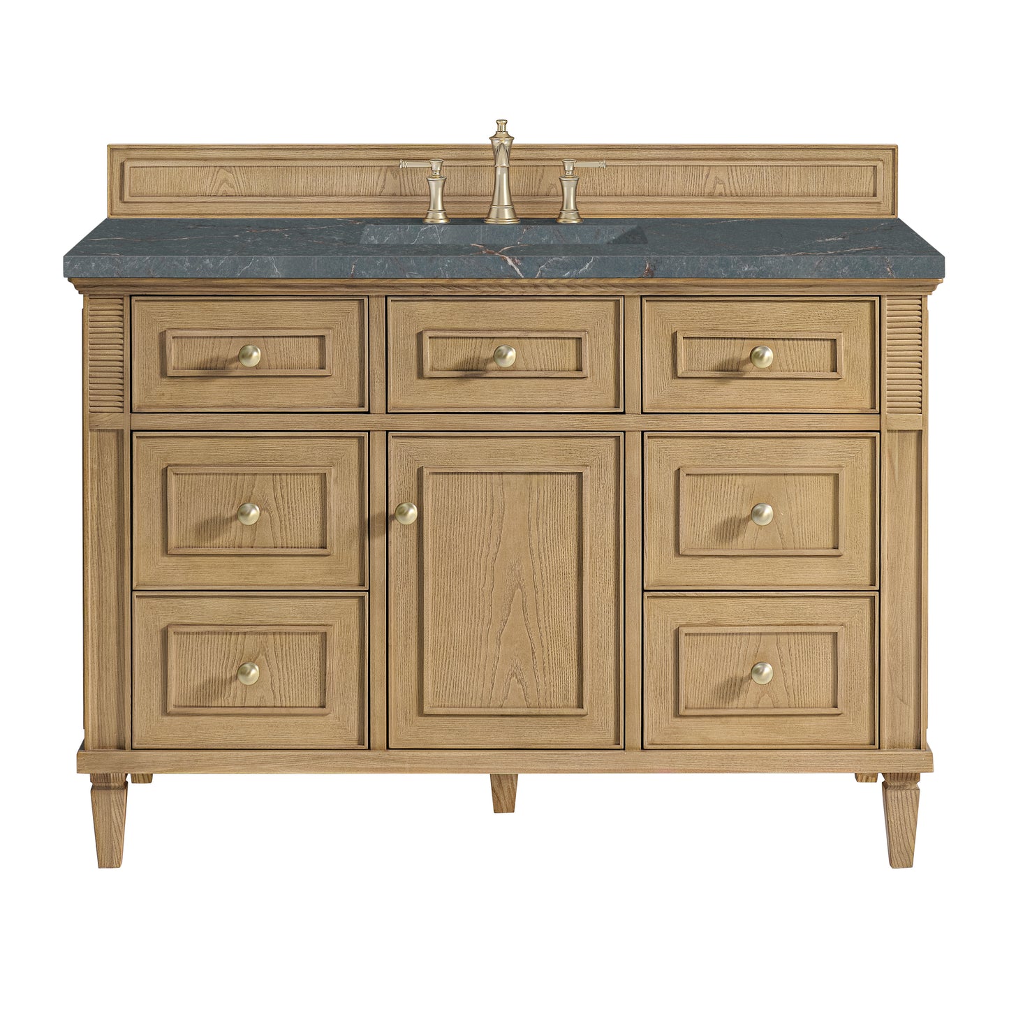 Lorelai 48" Single Vanity, Light Natural Oak w/ 3 CM Parisien Bleu Silestone Top