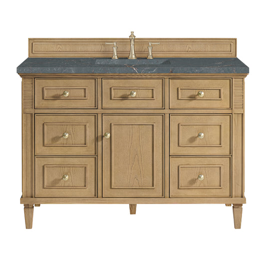 Lorelai 48" Single Vanity, Light Natural Oak w/ 3 CM Parisien Bleu Silestone Top