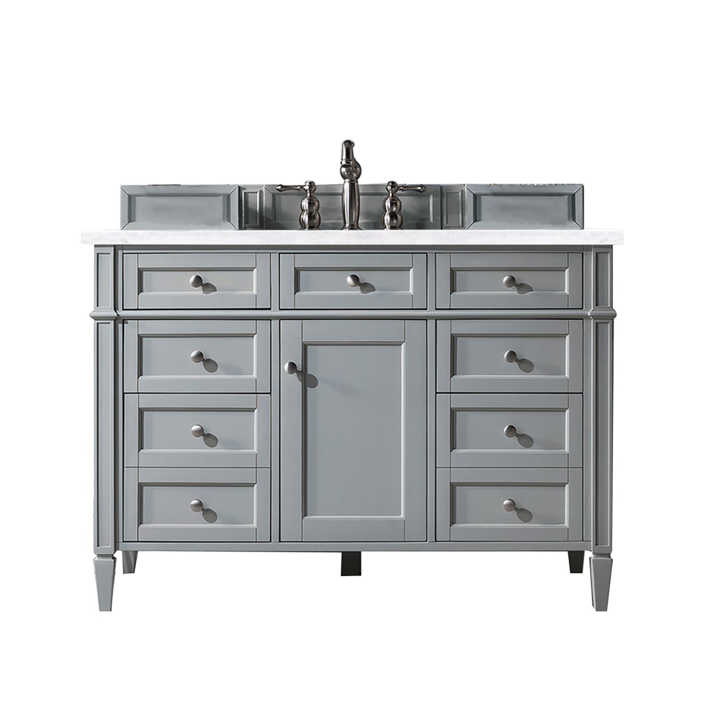 Brittany 48" Single Vanity, Urban Gray w/ 3 CM Arctic Fall Solid Surface Top