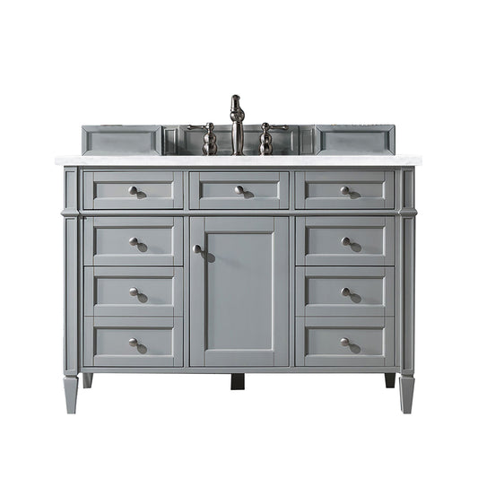 Brittany 48" Single Vanity, Urban Gray w/ 3 CM Arctic Fall Solid Surface Top
