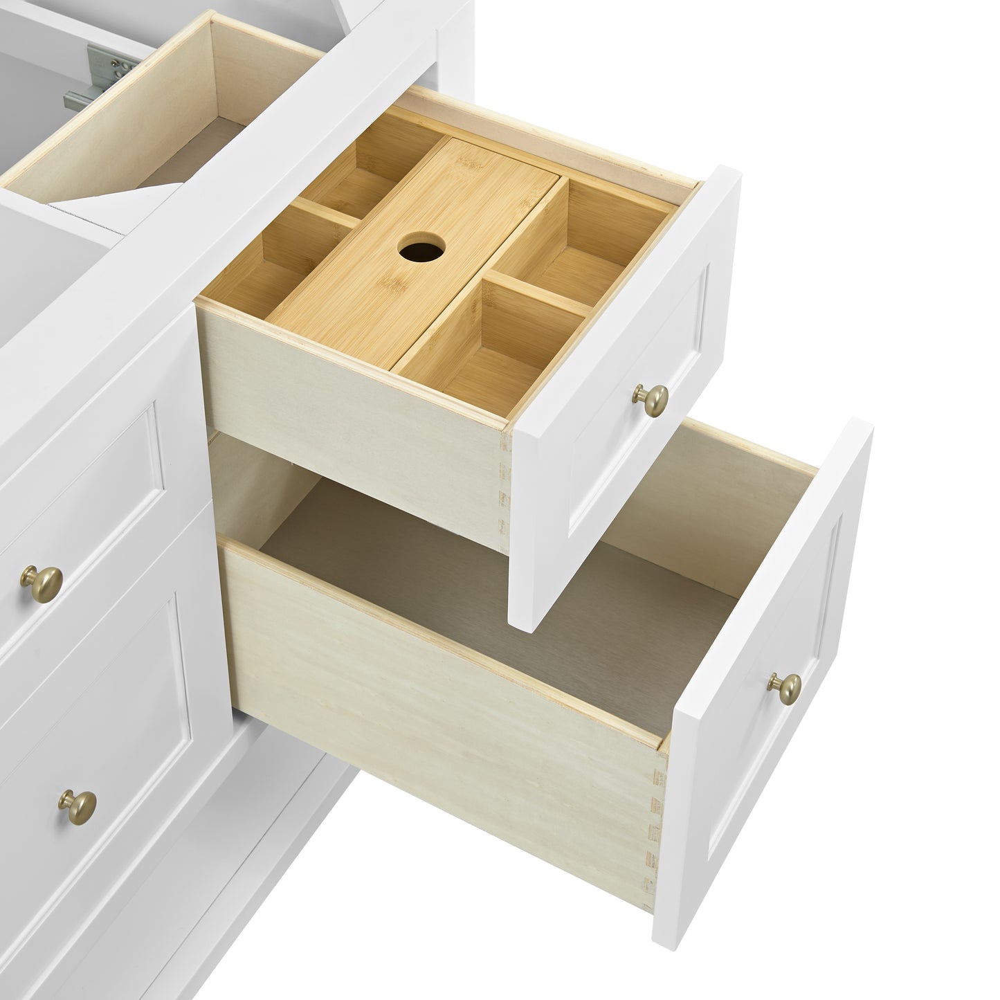 Breckenridge 60" Single Vanity, Bright White, w/ Single Hole 3 CM White Zeus Quartz Top & Backsplash