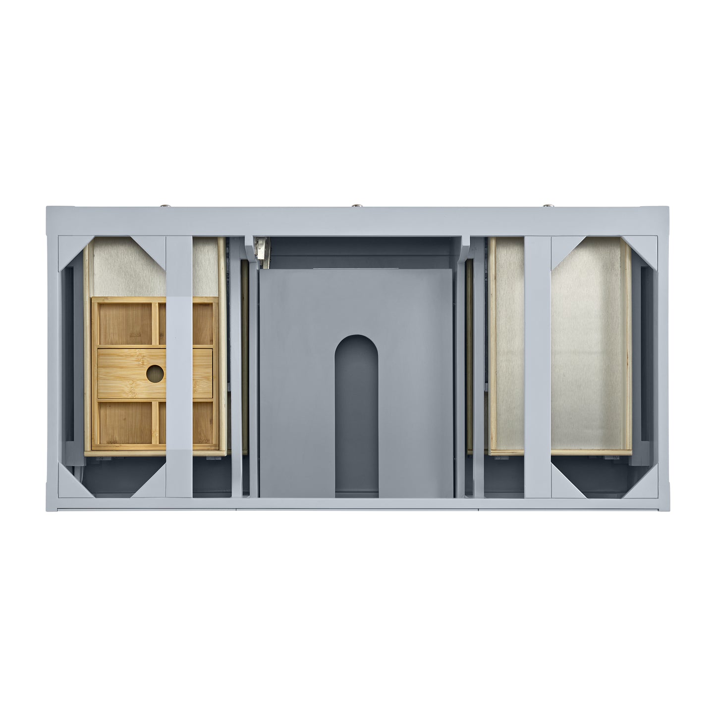 Breckenridge 60" Single Vanity, Serenity Blue, w/ 3 CM White Zeus Quartz Top