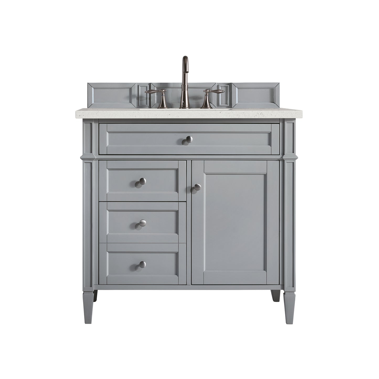 Brittany 36" Single Vanity, Urban Gray w/ 3 CM Lime Delight Silestone Top