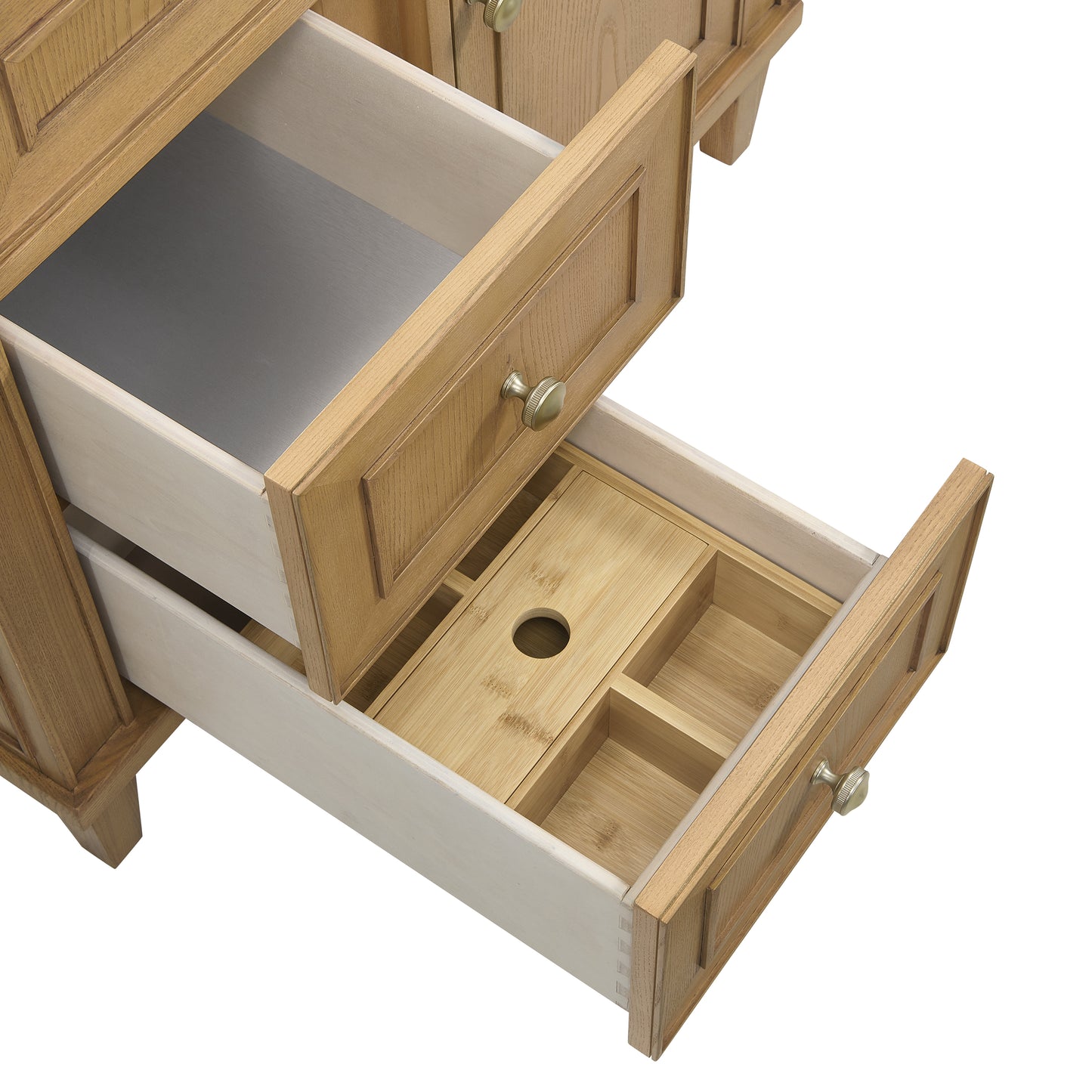 Lorelai 36" Single Vanity, Light Natural Oak w/ 3 CM Charcoal Soapstone Silestone Top