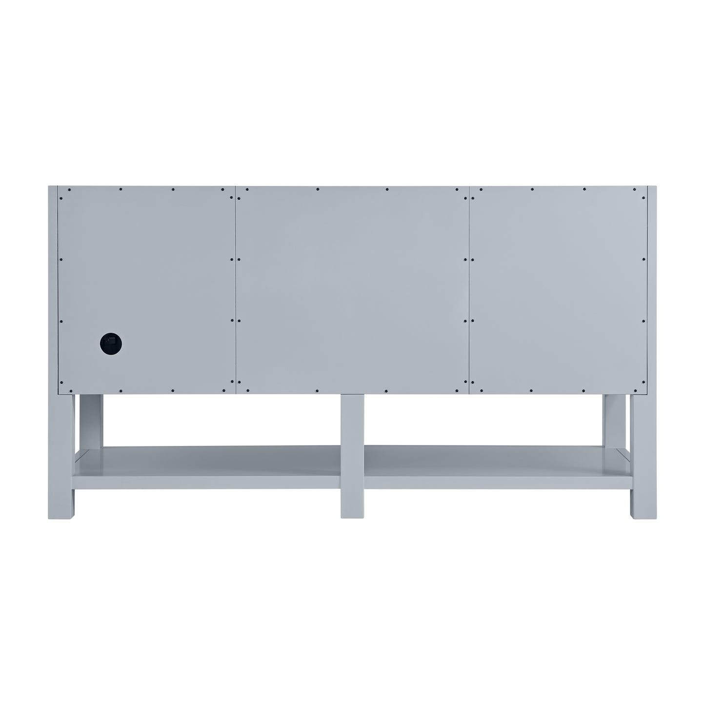 Breckenridge 60" Double Vanity, Serenity Blue, w/ Single Hole 3 CM White Zeus Quartz Top & Backsplash