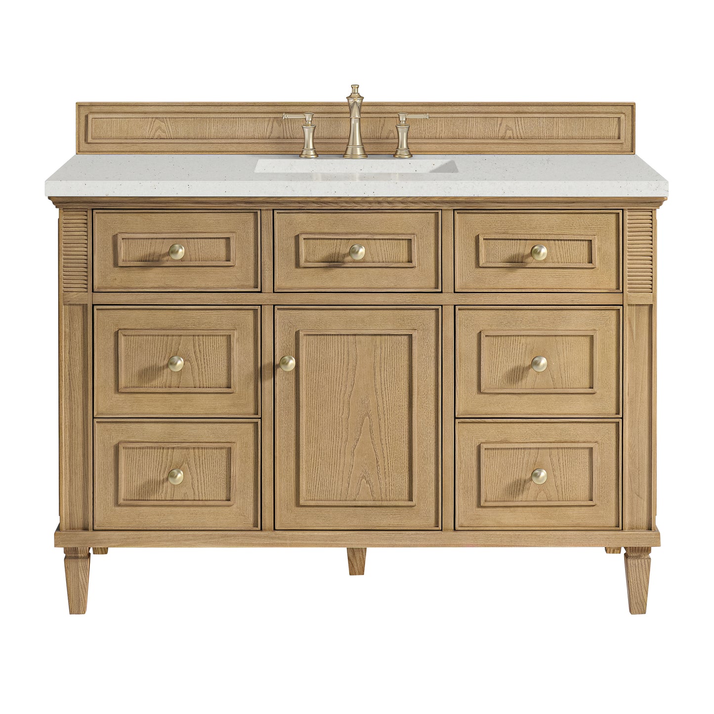 Lorelai 48" Single Vanity, Light Natural Oak w/ 3 CM Lime Delight Silestone Top
