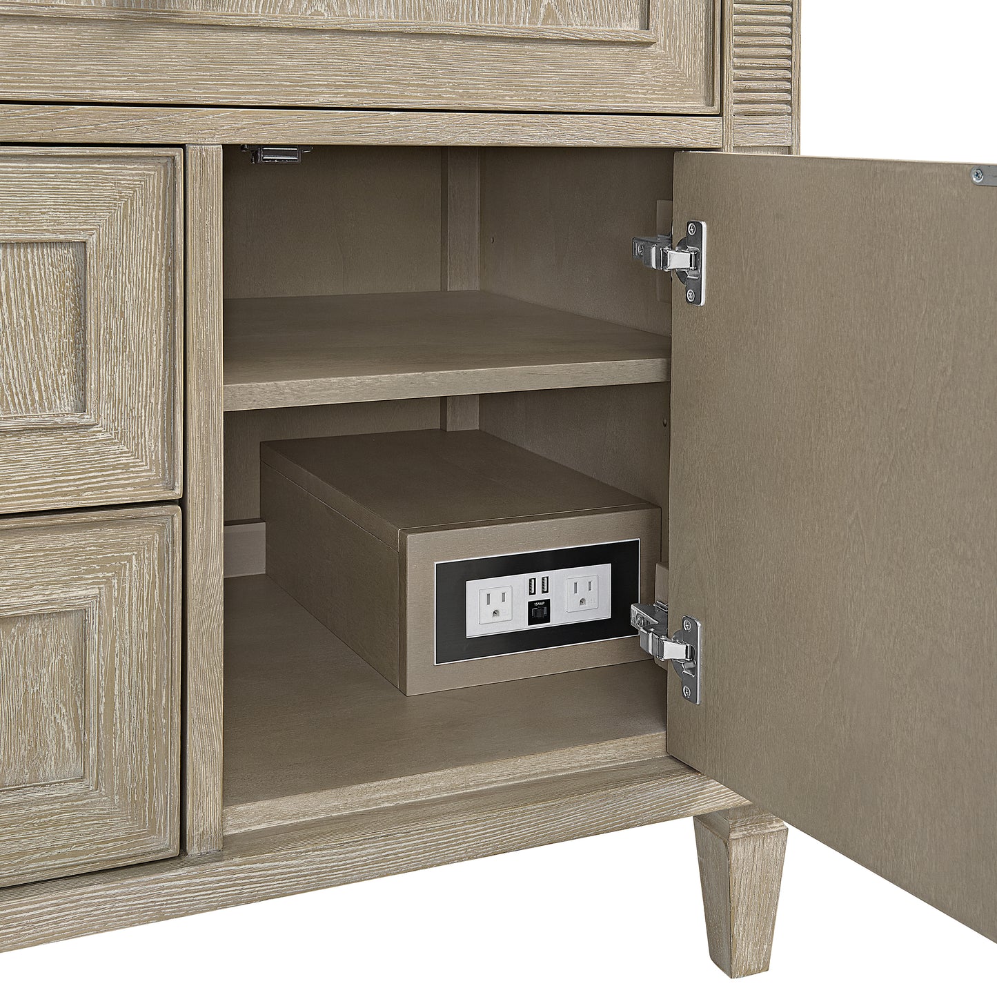 Lorelai 36" Single Vanity, Whitewashed Oak w/ 3 CM White Zeus Silestone Top