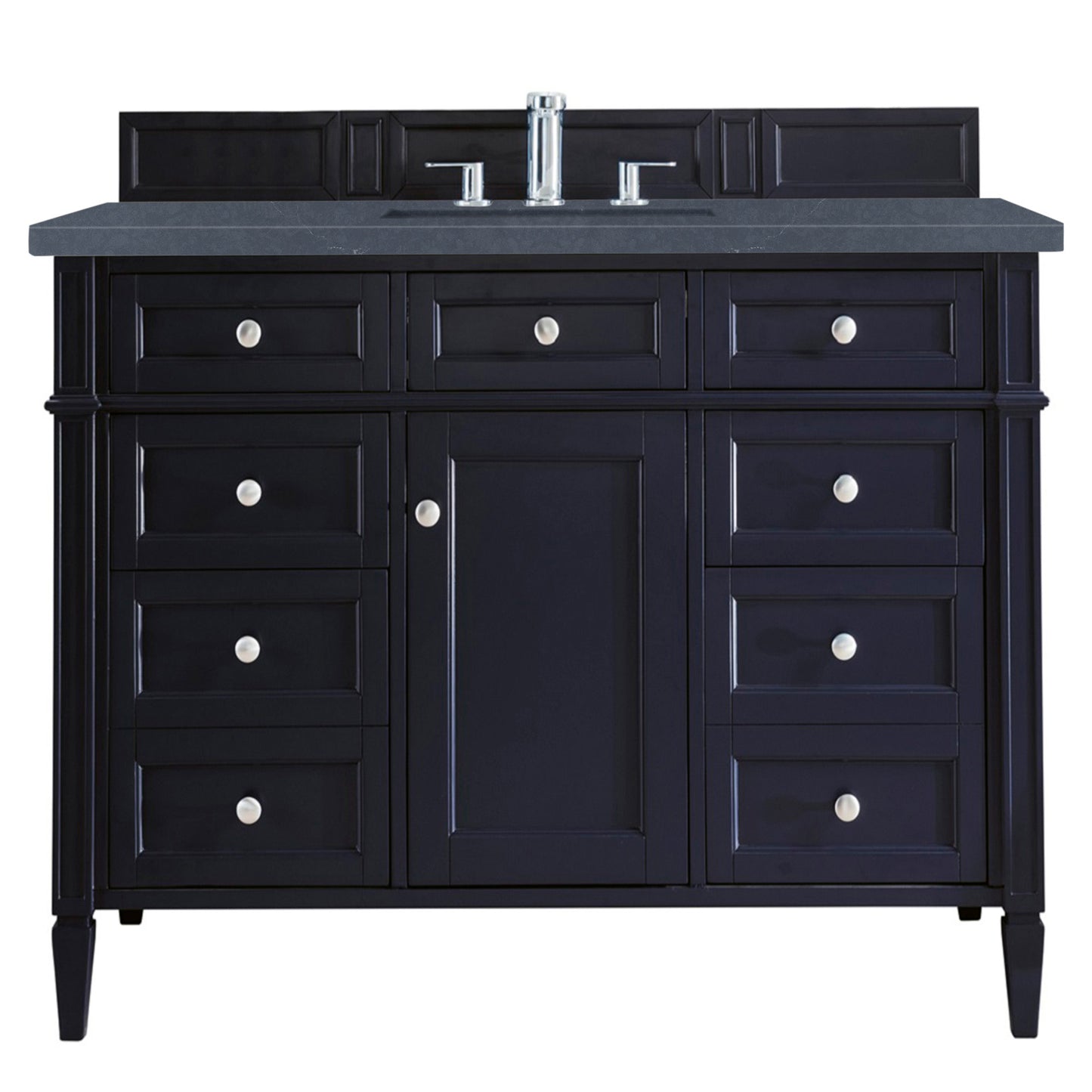 Brittany 48" Single Vanity, Victory Blue w/ 3 CM Charcoal Soapstone Silestone Top